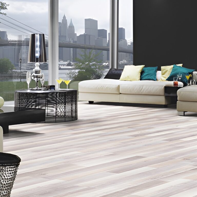 Vinyl Flooring with city skyline view